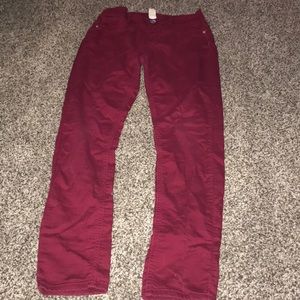 Burgundy jeggings